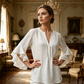 👚 50% OFF NOW! 🌸 V-Neck Ruffled Sleeve Top – Flowy & lightweight – Elegant casual blouse, perfect for summer or office – feminine and breathable ✨🌿