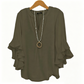 👚 50% OFF NOW! 🌸 V-Neck Ruffled Sleeve Top – Flowy & lightweight – Elegant casual blouse, perfect for summer or office – feminine and breathable ✨🌿