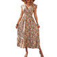 📢📢40% OFF !! ⏰Women's Floral V-Neck Smocked Waist Dress