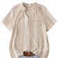 📢📢30% OFF !! ⏰Summer Casual Button-Up Hollow Knit Top