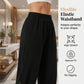 📢📢40% OFF !! ⏰ Women's Elastic Waist Capri Pants – Breathable, Stretchy, Side Tie Detail 🌿
