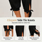 📢📢40% OFF !! ⏰ Women's Elastic Waist Capri Pants – Breathable, Stretchy, Side Tie Detail 🌿