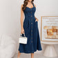 📢📢40% OFF !! ⏰Women's Button-Front Denim Dress