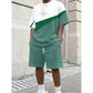 📢📢40% OFF !! ⏰Men's Color Block Casual T-Shirt and Shorts Set