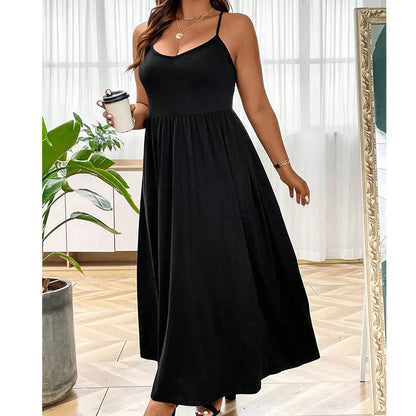 👗 LIMITED-TIME 50% OFF! ✨ Women's Spaghetti Strap Maxi Dress – Empire Waist, Flowy, Elegant 🌸