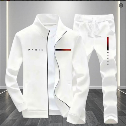 📢📢40% OFF !! ⏰Men's Casual Printed Zip Jacket & Pants Set
