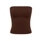 Dames strapless tube top van zachte, effen kleur.