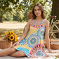 📢📢40% OFF !! ⏰Casual Sleeveless A-Line Printed Summer Dress