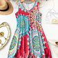 📢📢40% OFF !! ⏰Casual Sleeveless A-Line Printed Summer Dress
