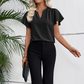 📢📢40% OFF !! ⏰Women's V-Neck Flutter Sleeve Blouse