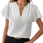 📢📢40% OFF !! ⏰Women's V-Neck Flutter Sleeve Blouse
