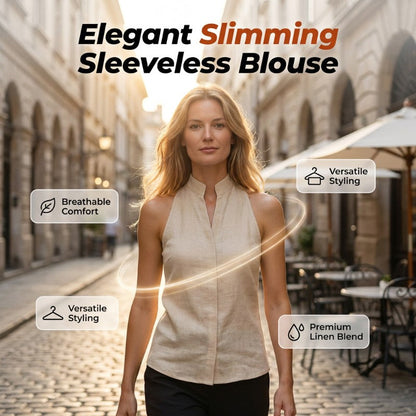 📢📢30% OFF !! ⏰Summer Sleeveless Stand Collar V-Neck Top