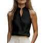 📢📢30% OFF !! ⏰Summer Sleeveless Stand Collar V-Neck Top