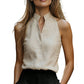 📢📢30% OFF !! ⏰Summer Sleeveless Stand Collar V-Neck Top