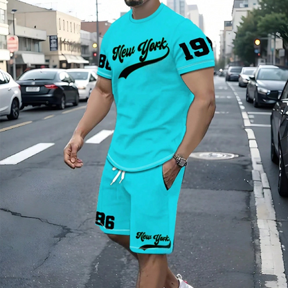 Men's Summer Graphic T-Shirt & Shorts Set