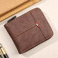📢📢40% OFF !! ⏰ Men's PU Leather Zip-Around Bifold Wallet