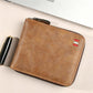 📢📢40% OFF !! ⏰ Men's PU Leather Zip-Around Bifold Wallet