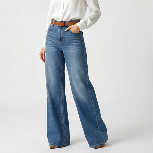 👖40% OFF！☀️Women's High-Waist Wide-Leg Denim Jeans
