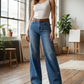👖40% OFF！☀️Women's High-Waist Wide-Leg Denim Jeans