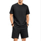 📢📢40% OFF !! ⏰Men’s Solid Color Short Sleeve Crewneck Outfit