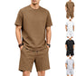 📢📢40% OFF !! ⏰Men’s Solid Color Short Sleeve Crewneck Outfit