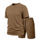 📢📢40% OFF !! ⏰Men’s Solid Color Short Sleeve Crewneck Outfit