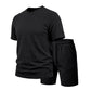 📢📢40% OFF !! ⏰Men’s Solid Color Short Sleeve Crewneck Outfit