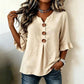 📢📢40% OFF !! ⏰ Women's V-Neck Ruffle Sleeve Blouse with Wooden Buttons – Bohemian, Flowy, Romantic 🍃