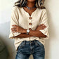 📢📢40% OFF !! ⏰ Women's V-Neck Ruffle Sleeve Blouse with Wooden Buttons – Bohemian, Flowy, Romantic 🍃
