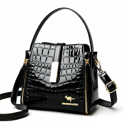 🏆LAST DAY SALE 50% OFF🔥Glossy Crocodile Pattern Women's Handbag