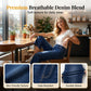 Women's Pull-On Wide-Leg Cropped Denim Jeans