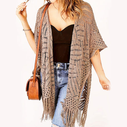 📢📢40% OFF !! ⏰Women's Open-Front Knit Cover-Up