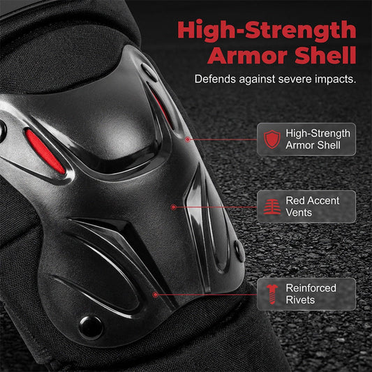📢📢40% OFF !! ⏰ 2026 Sale — Over 34,000 Sold!🔥  Motorcycle Knee & Elbow Guard Set