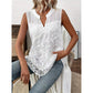 📢📢40% OFF⏰Women’s Chic Floral Lace Sleeveless Shirt
