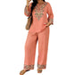 📢📢30% OFF !! ⏰Women's Long Sleeve Blouse & Wide-Leg Pants Set👚👖
