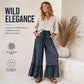 🐆 LIMITED-TIME 50% OFF! ✨ Women's Leopard Print Pants – Ruffle Hem, Wide-Leg, Chic 🌿