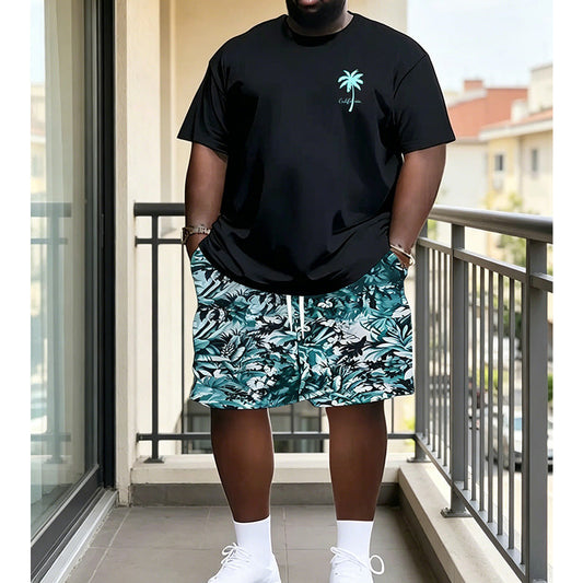 📢📢30% OFF !! ⏰Men's Summer Print Top & Shorts Set
