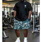 📢📢30% OFF !! ⏰Men's Summer Print Top & Shorts Set