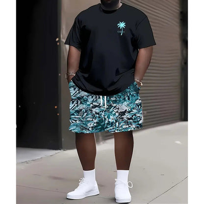 📢📢30% OFF !! ⏰Men's Summer Print Top & Shorts Set