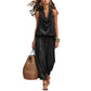 📢📢40% OFF !! ⏰ Sleeveless Cowl Neck Jumpsuit – Halter, Wide-Leg, Elegant 🍷