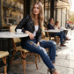 📢📢40% OFF !! ⏰Women's Leopard Patch Ripped Skinny Jeans