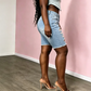 📢📢40% OFF !! ⏰Women's Mid-Waist Ripped Denim Bermuda Shorts