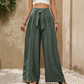 📢📢40% OFF !! ⏰Women's High-Waisted Tie-Front Wide-Leg Pants