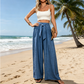 📢📢40% OFF !! ⏰Women's High-Waisted Tie-Front Wide-Leg Pants
