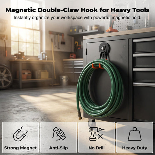 📢📢40% OFF !! ⏰Heavy-Duty Magnetic Double-Claw Hook
