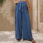 Women's High-Waisted Tie-Front Wide-Leg Pants