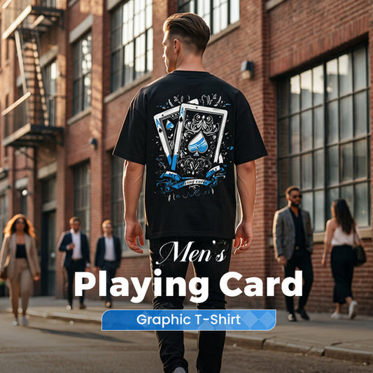 📢📢40% OFF !! ⏰Men's Playing Card Graphic T-Shirt