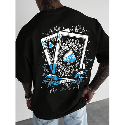 📢📢40% OFF !! ⏰Men's Playing Card Graphic T-Shirt