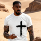 📢📢40% OFF !! ⏰Men's Faith-Based Cross Graphic Tee