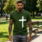 📢📢40% OFF !! ⏰Men's Faith-Based Cross Graphic Tee